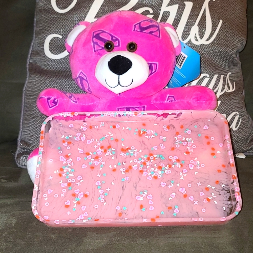 Handmade Rolling Tray/All purpose tray with hearts